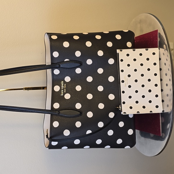 Kate Spade ♠️❤️NWOT❤️♠️ ALL Day Sunshine Dot Printed Tote!♠️❤️♠️❤️♠️❤️ - Picture 6 of 17
